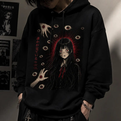 Someone Is Watching Japanese Horror Hoodie