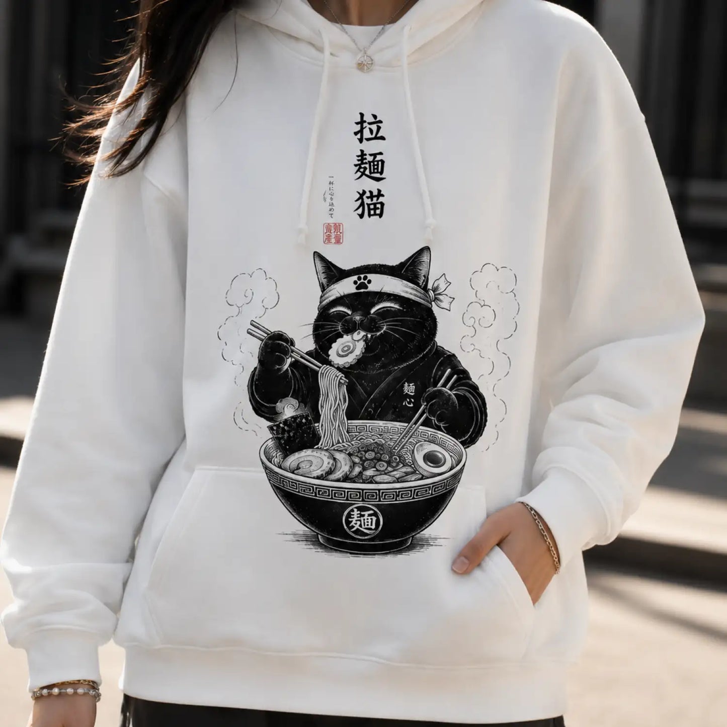 Ramen Cat Japanese Food Hoodie