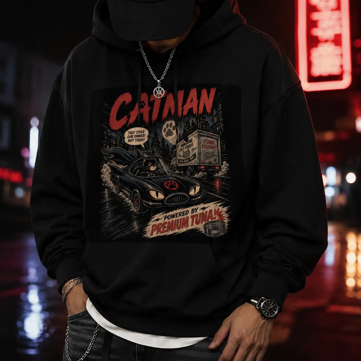 Catman Premium Tuna Multicolor Hoodie