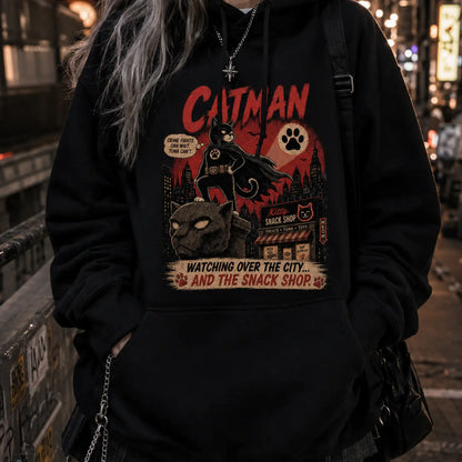 Catman Protecting the Kitty Snack Shop Hoodie