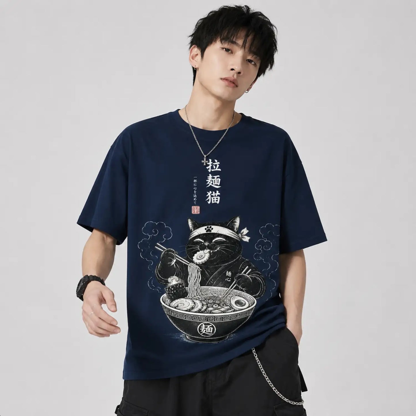 Ramen Cat Japanese Food T-Shirt