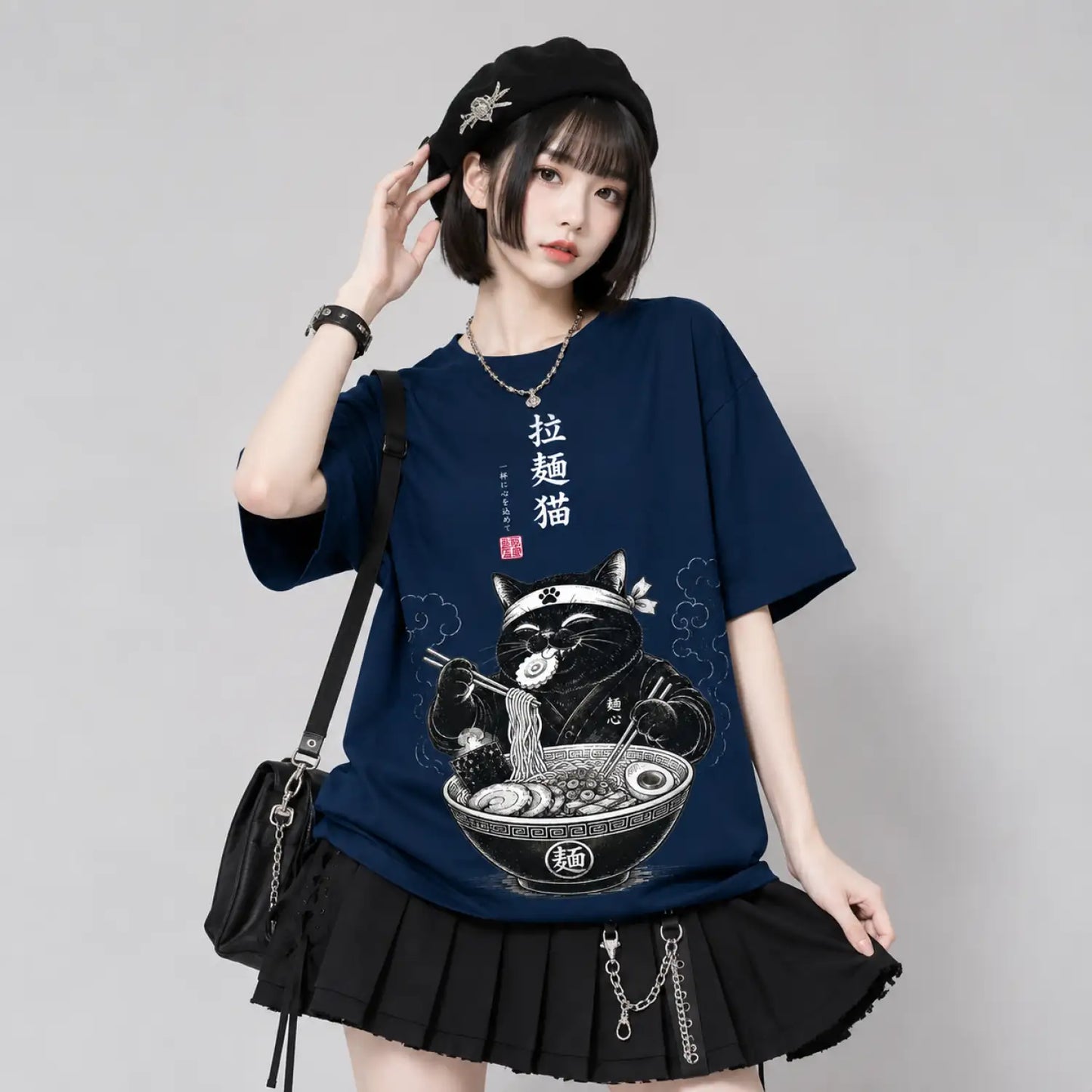 Ramen Cat Japanese Food T-Shirt