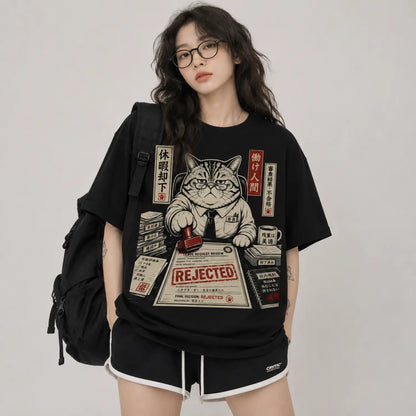 Leave Request Rejected by the Cat Boss T-Shirt