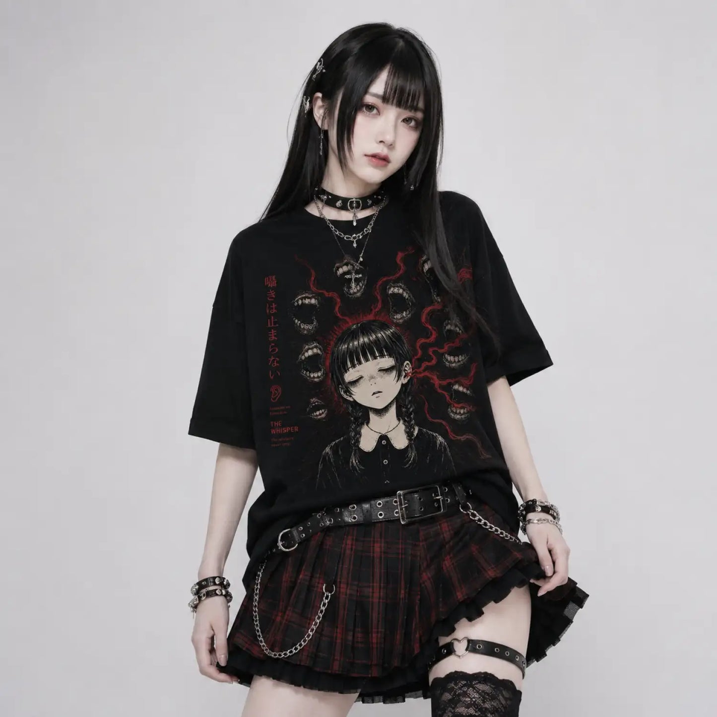 The Whispers Never Stop Japanese Horror T-Shirt
