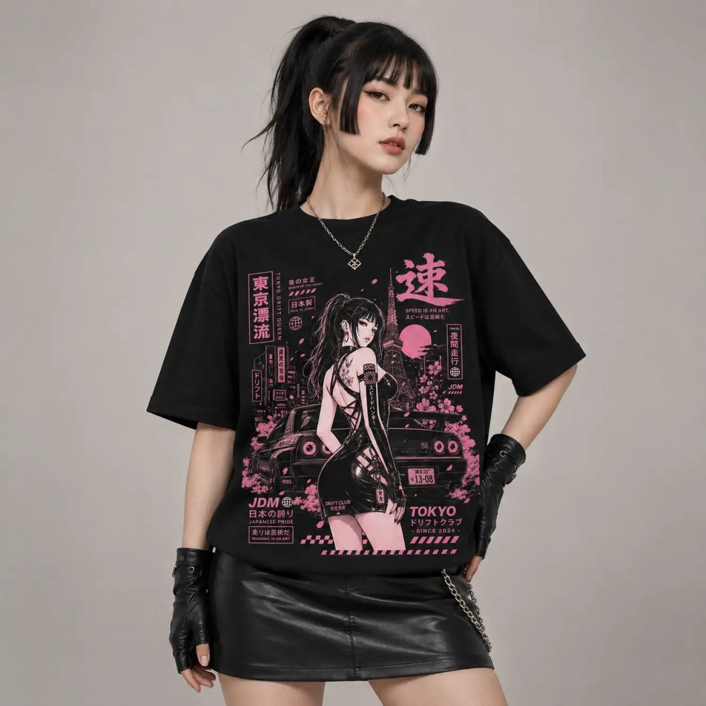 Tokyo Drift Queen JDM T-Shirt – Japanese Street Racing Graphic Tee