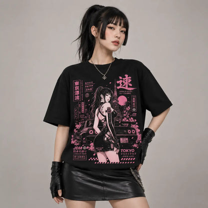Tokyo Drift Queen JDM T-Shirt – Japanese Street Racing Graphic Tee