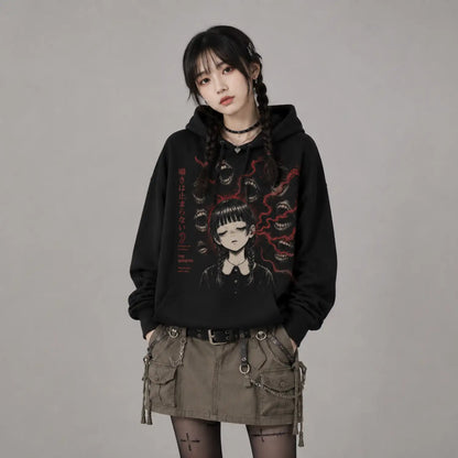 The Whispers Never Stop Japanese Horror Hoodie