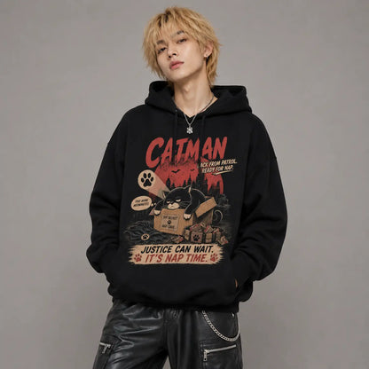Catman Justice Can Wait Hoodie