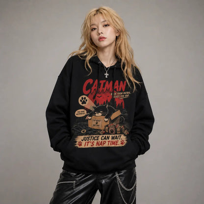 Catman Justice Can Wait Hoodie