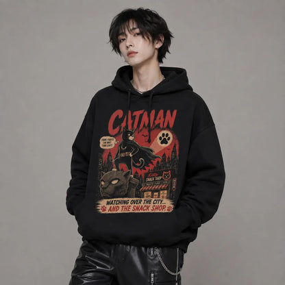 Catman Protecting the Kitty Snack Shop Hoodie