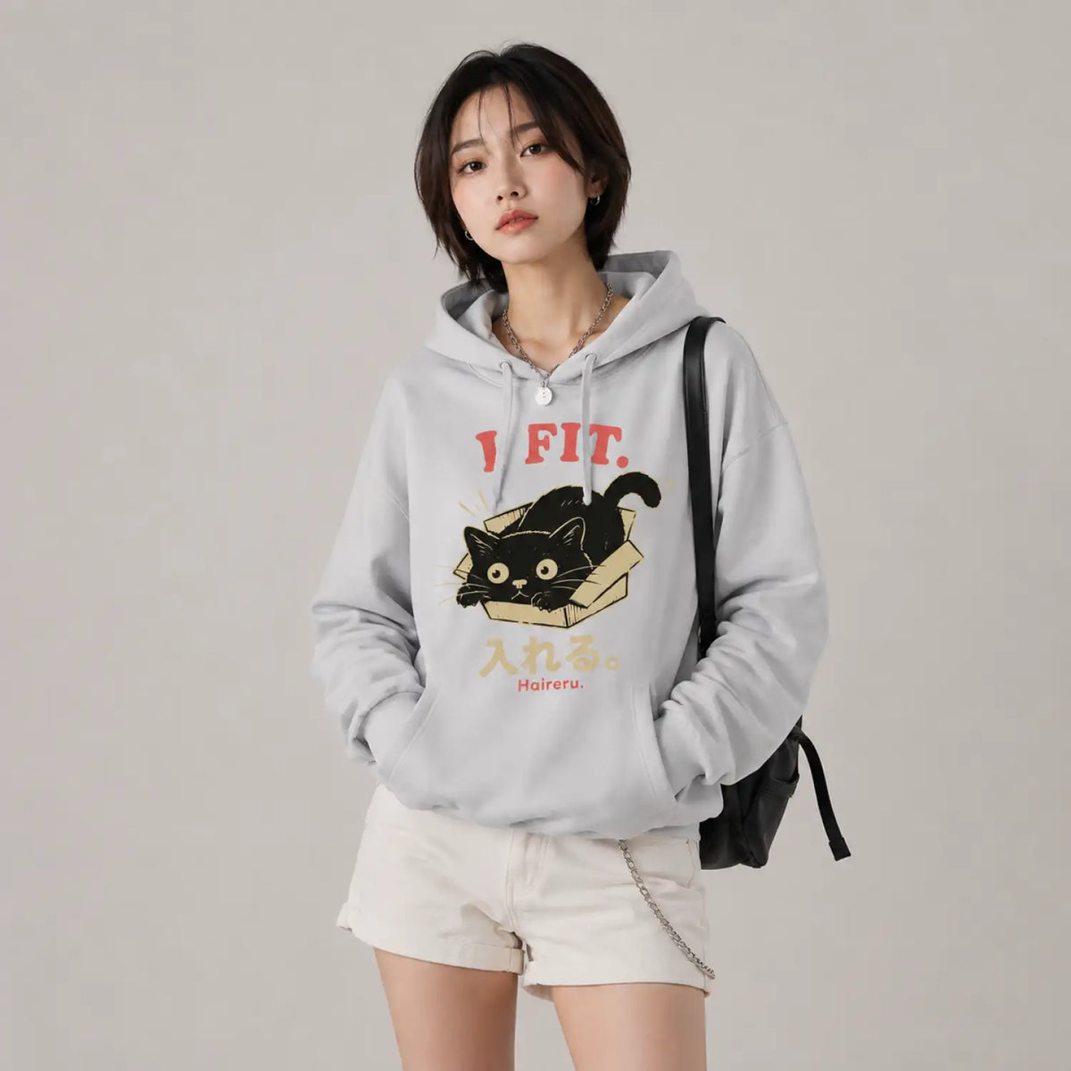 I Fit Japanese Cat Hoodie
