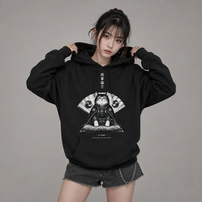 Japanese Samurai Commander Cat Hoodie
