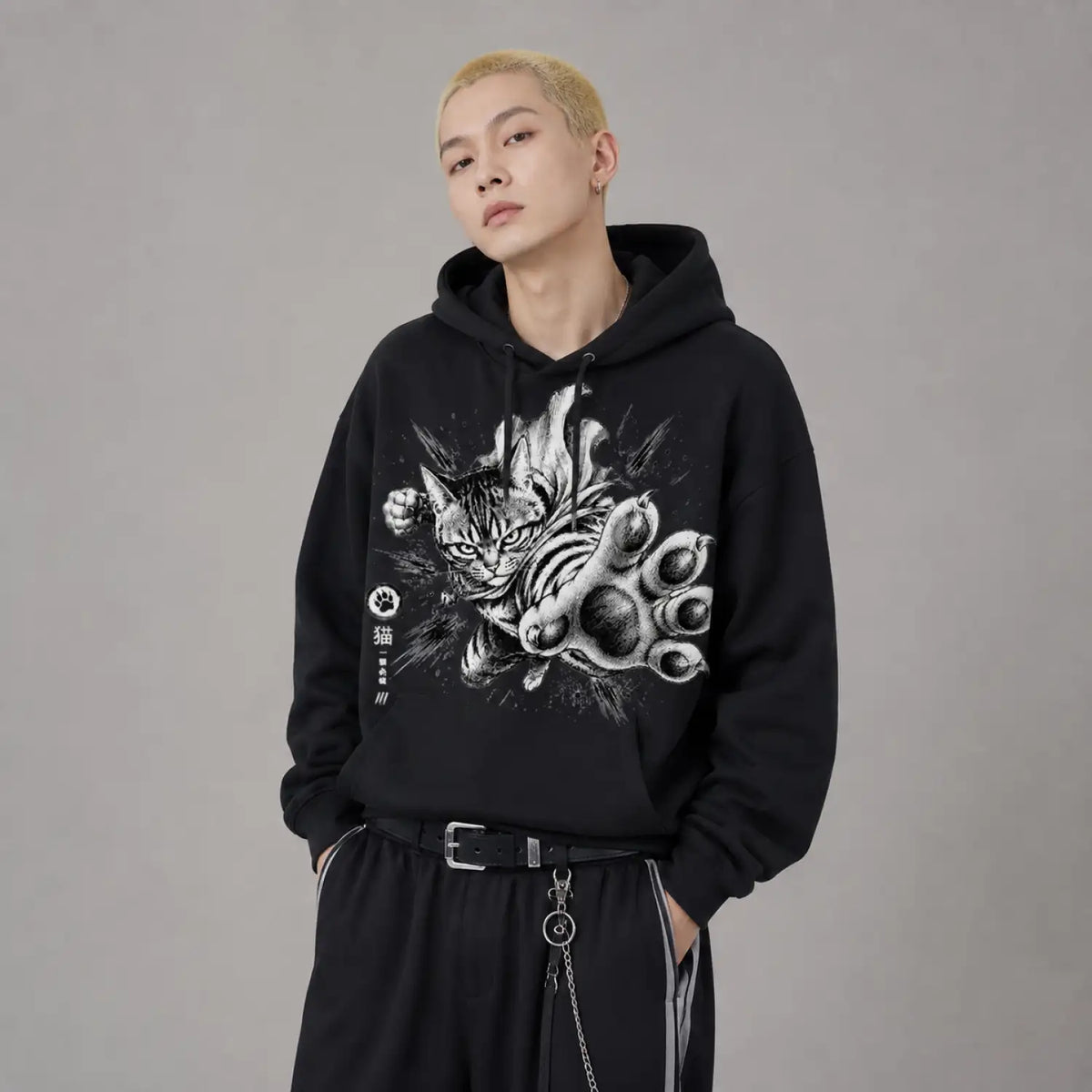 Nine Claws Awakening Japanese Cat Hoodie