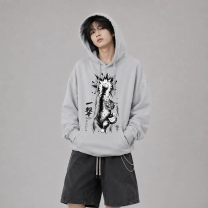 One Strike Japanese Cat Hoodie