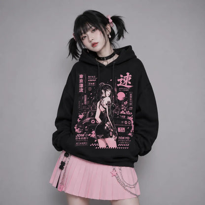 Tokyo Night Drift JDM Hoodie