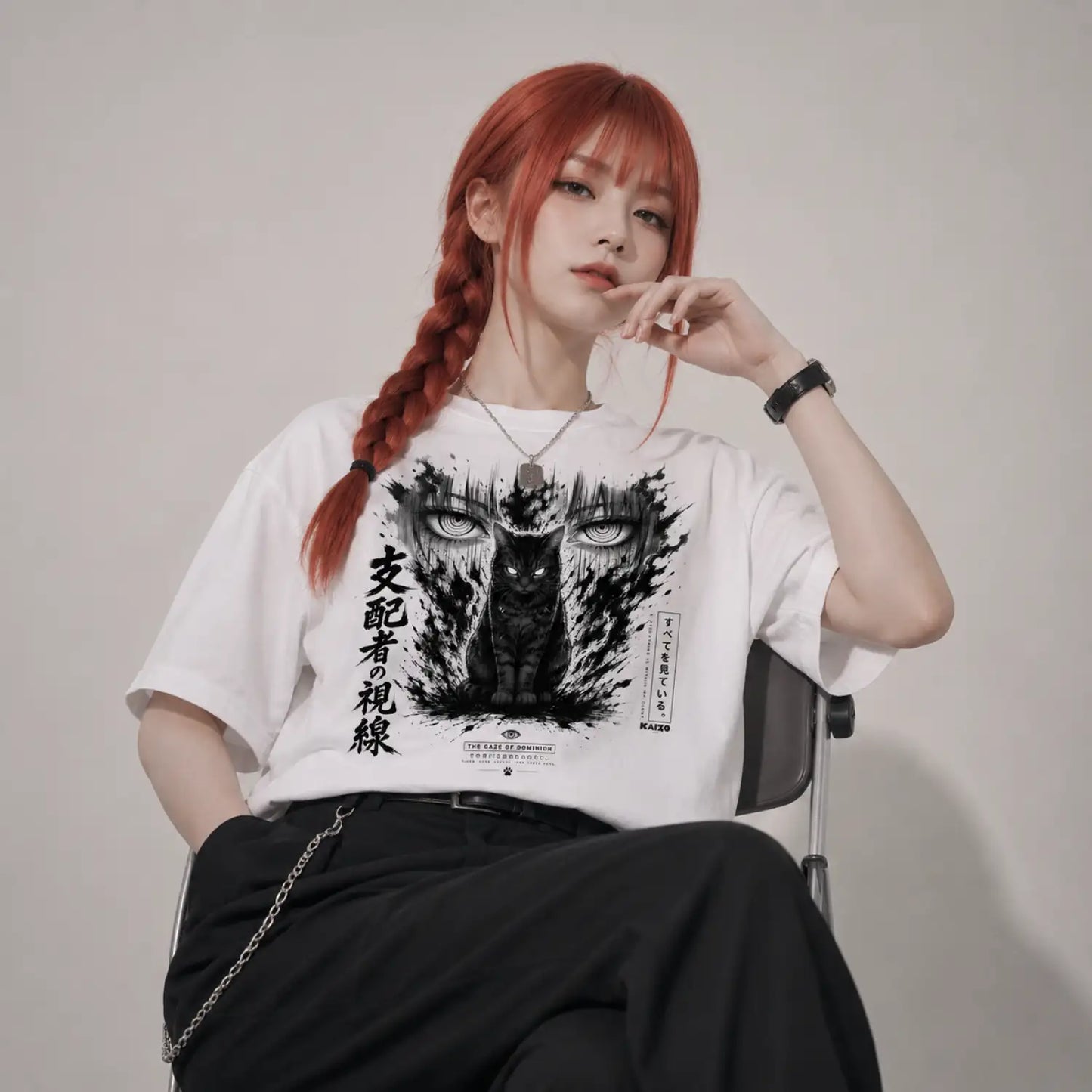 The Gaze of Dominion Japanese Cat T-Shirt