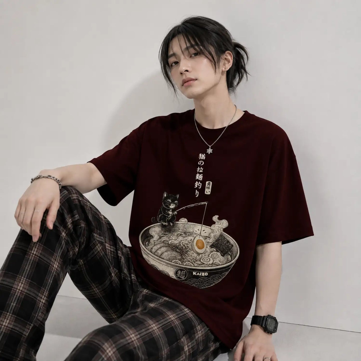 Ramen Fishing Cat Japanese T-Shirt