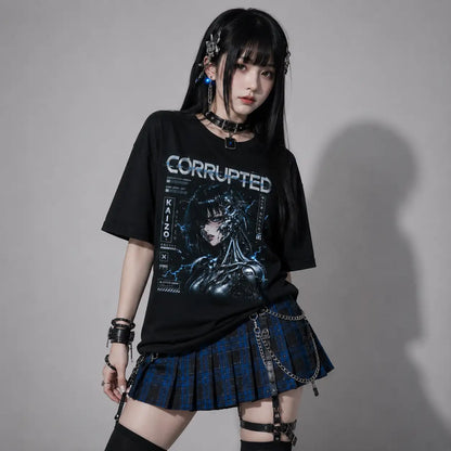 Corrupted Identity Cybernetic Woman T-Shirt