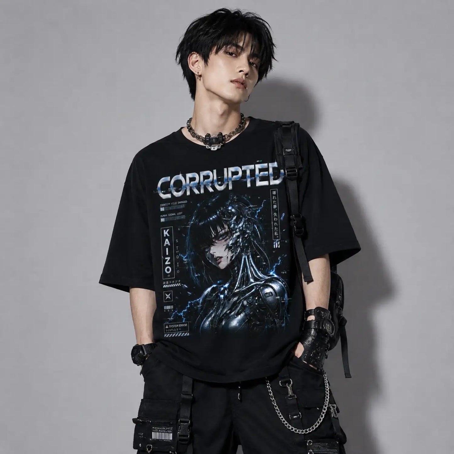 Corrupted Identity Cybernetic Woman T-Shirt