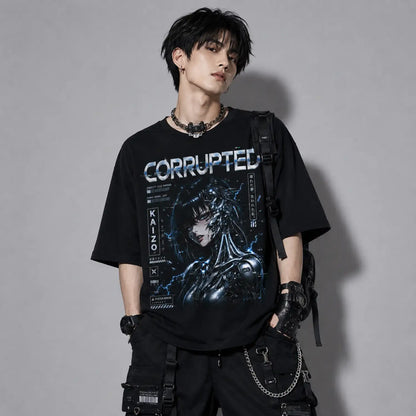 Corrupted Identity Cybernetic Woman T-Shirt