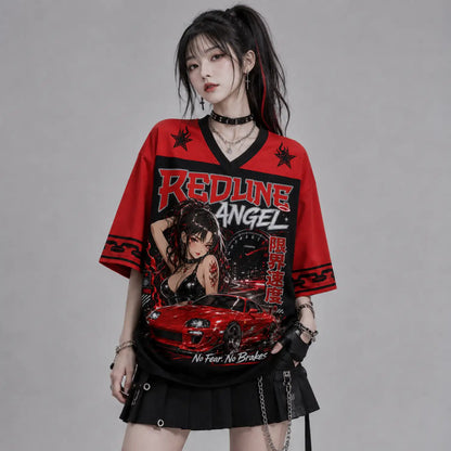 Redline Angel No Fear No Brakes Japanese Street Racing Jersey