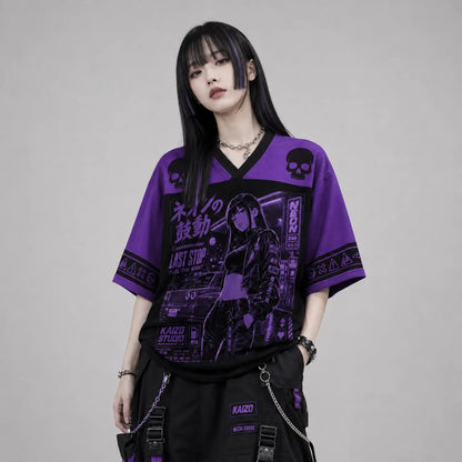 Last Stop Fuel the Night Japanese Neon Racing Jersey