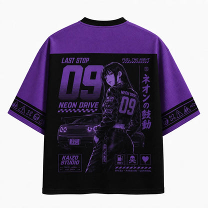Last Stop Fuel the Night Japanese Neon Racing Jersey