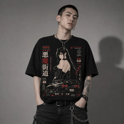 Akuma Highway No Mercy Japanese Street Racing T-Shirt