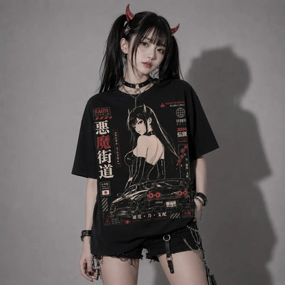 Akuma Highway No Mercy Japanese Street Racing T-Shirt