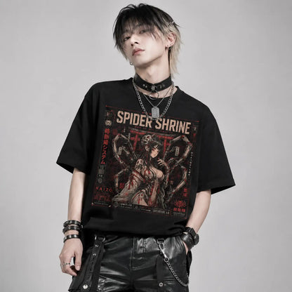 Spider Shrine Unit 13 Japanese Cyber Horror T-Shirt