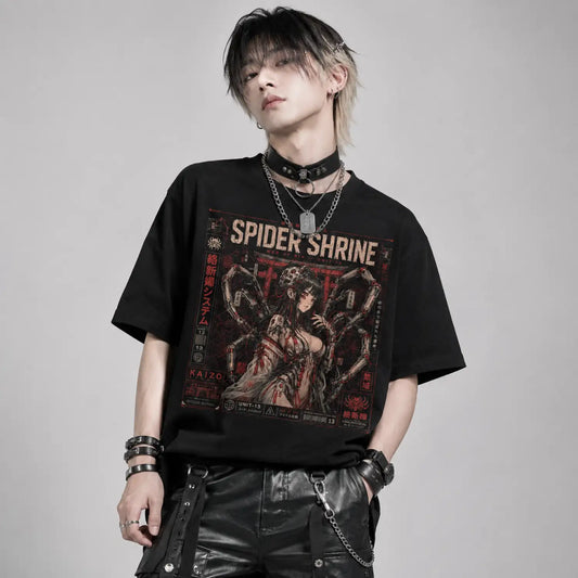 Spider Shrine Unit 13 Japanese Cyber Horror T-Shirt