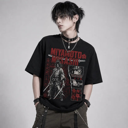Miyamoto Musashi Way of Two Swords Japanese Samurai T-Shirt