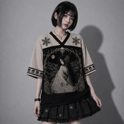 Yuki Onna Frozen Moon Japanese Horror Jersey