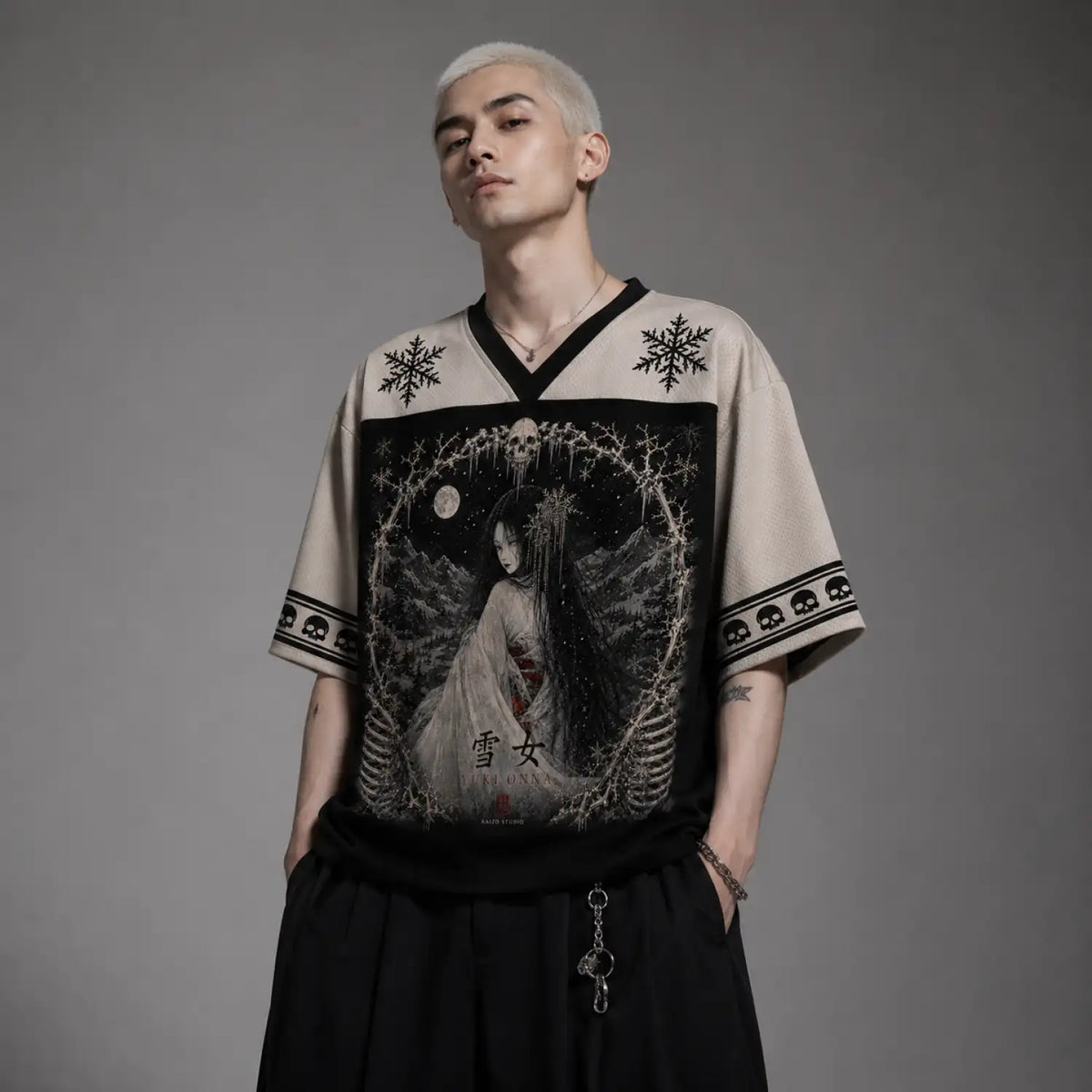 Yuki Onna Frozen Moon Japanese Horror Jersey