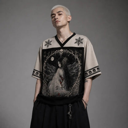 Yuki Onna Frozen Moon Japanese Horror Jersey