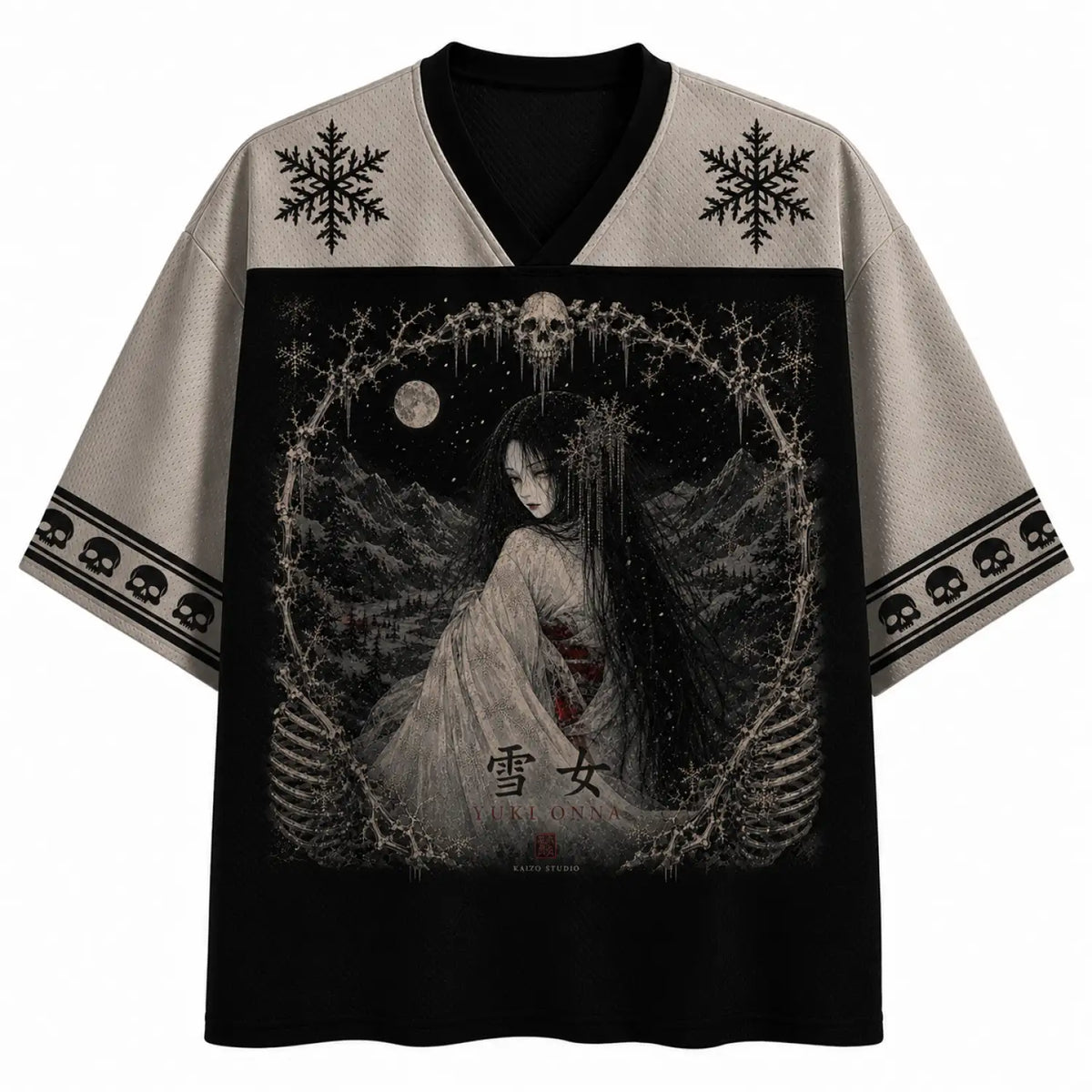 Yuki Onna Frozen Moon Japanese Horror Jersey
