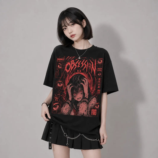 Obsession Descent Japanese Psychological Horror T-Shirt