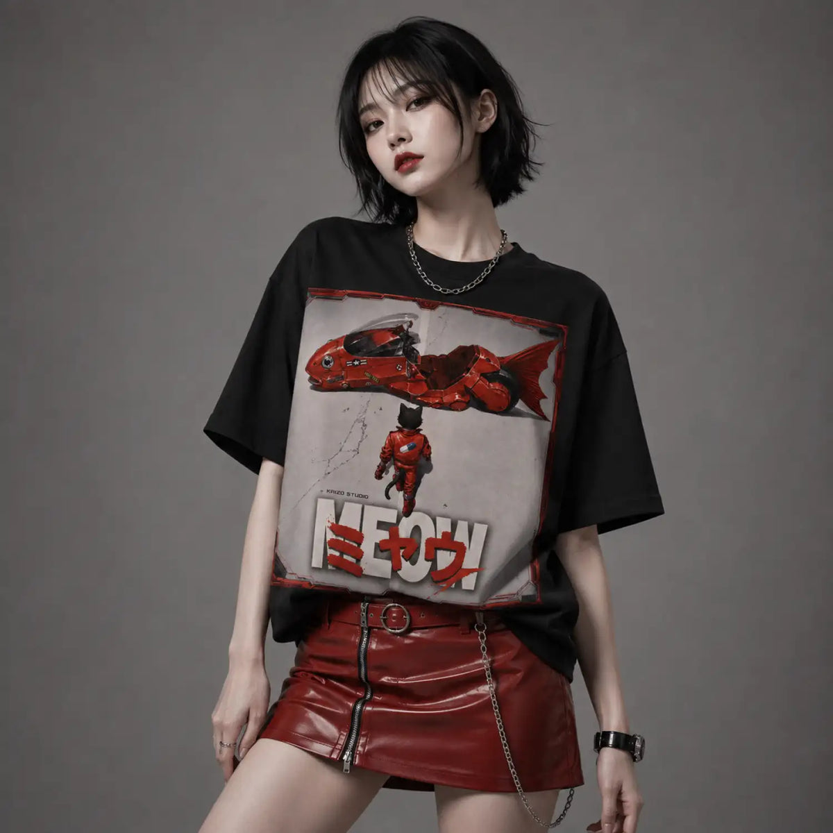 Neo Tokyo Red Machine Japanese Cyberpunk T-Shirt