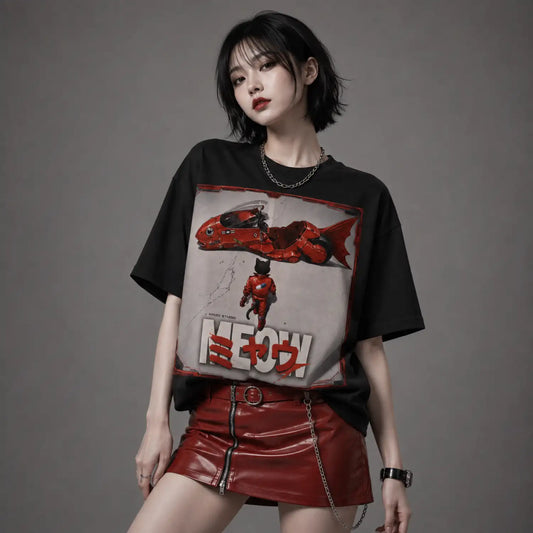 Neo Tokyo Red Machine Japanese Cyberpunk T-Shirt