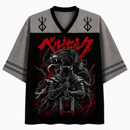 Black Cat Berserker Armor Japanese Dark Fantasy Jersey