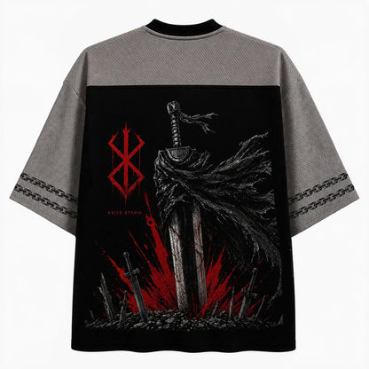 Black Cat Berserker Armor Japanese Dark Fantasy Jersey
