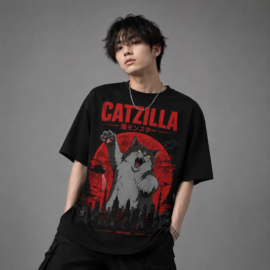 Catzilla Japanese Monster Cat T-Shirt