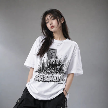 Catzilla Giant Paw Japanese Monster T-Shirt