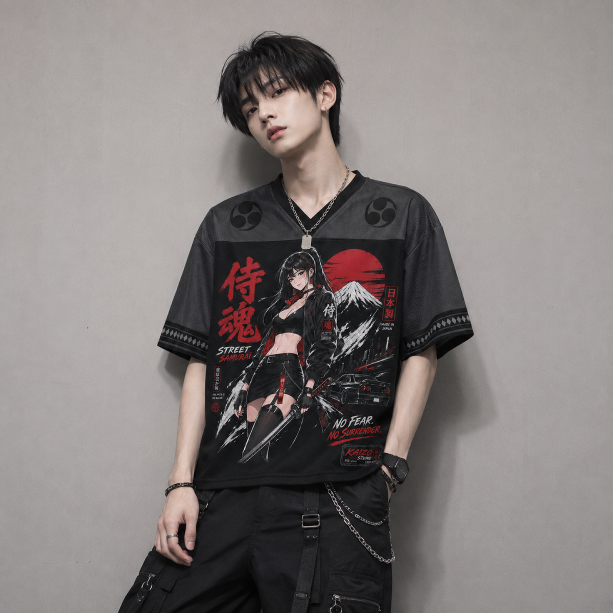Street Samurai Girl Japanese Jersey