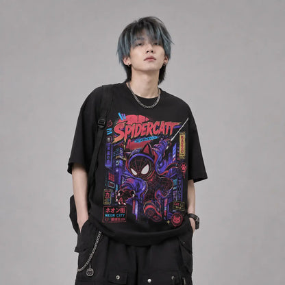 Spidercat Neon City T-Shirt