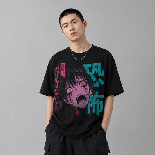 Panic Fear Japanese Horror T-Shirt