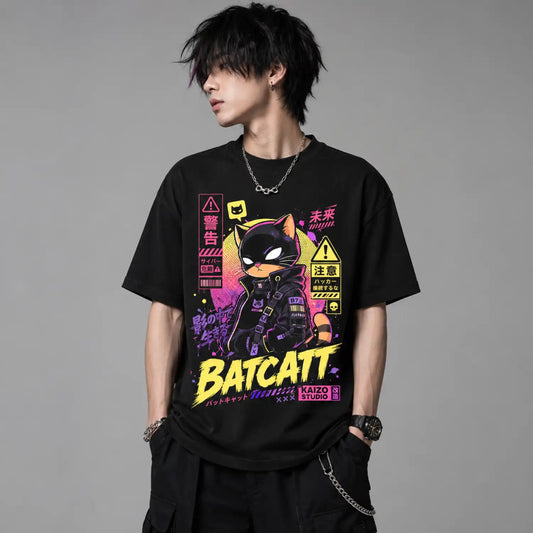 Batcat Cyberpunk Japanese T-Shirt