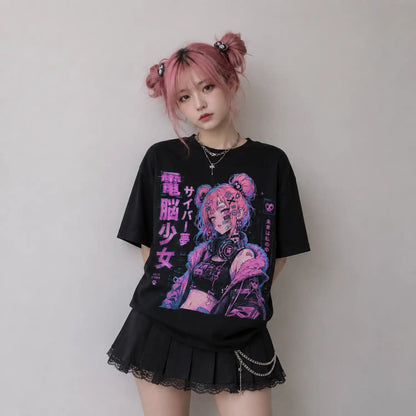 Cyber Dream Girl Japanese T-Shirt