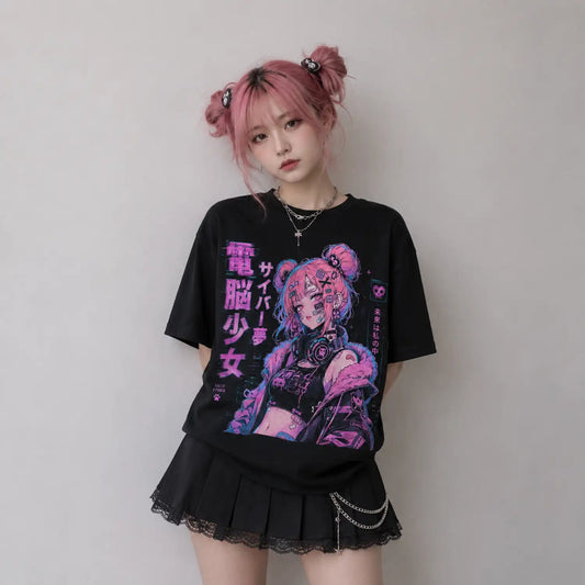 Cyber Dream Girl Japanese T-Shirt