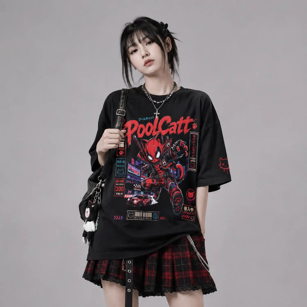 PoolCat Cyber Ninja Cat T-Shirt